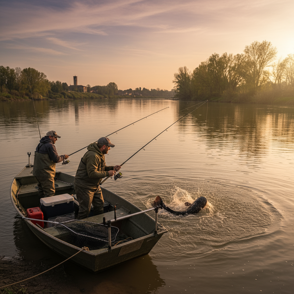 Fabrizio e la pesca al siluro in po